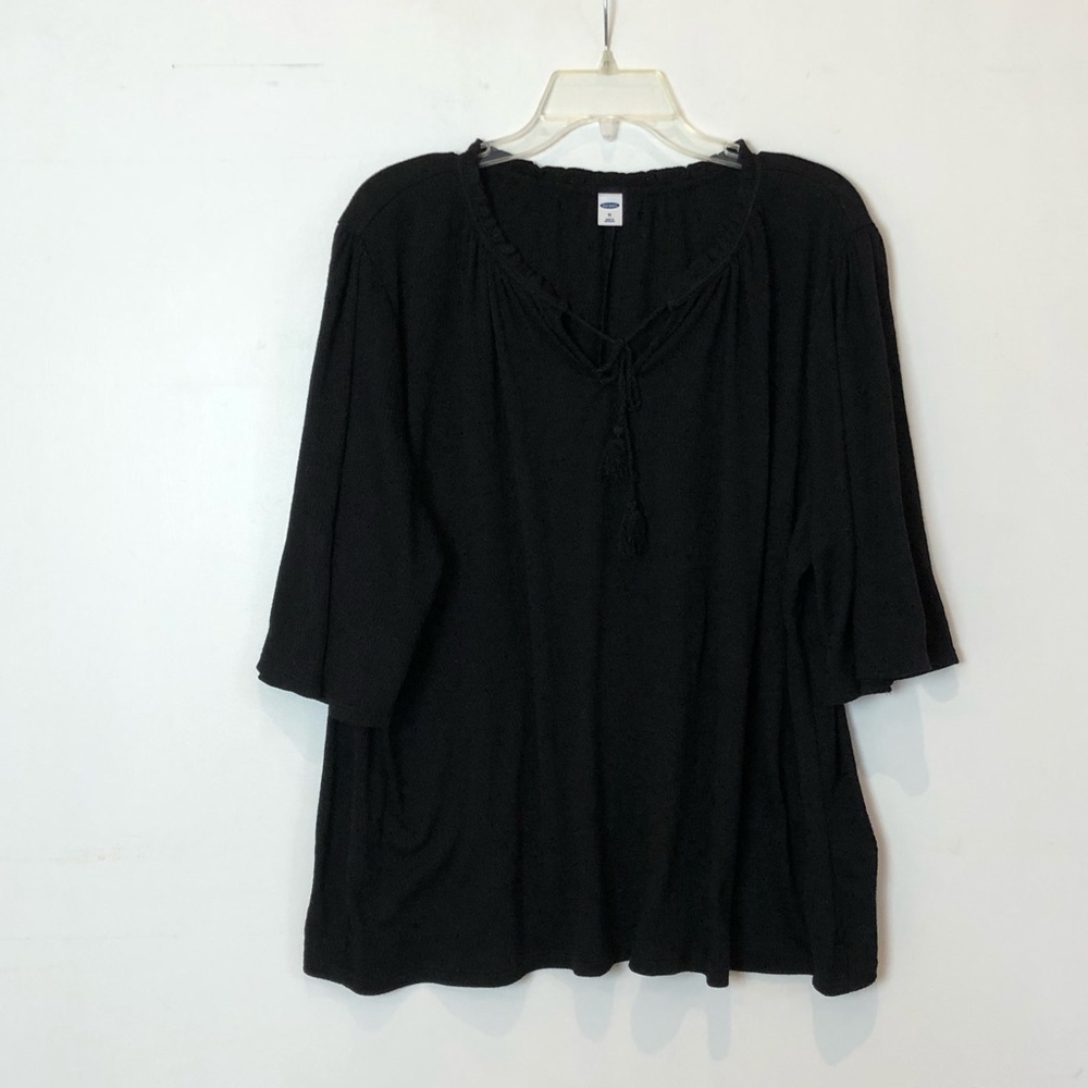 Old Navy Black Tassel Tie Top - Picture 13 of 14